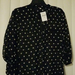 Kut from the Kloth Pokadotted blouse
